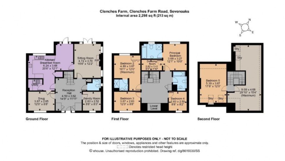Floorplan for Clenches Farm, Sevenoaks