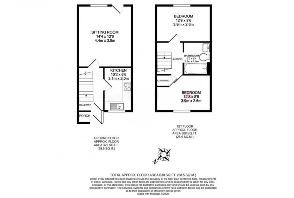 Floorplan for Cross Keys Close, Sevenoaks