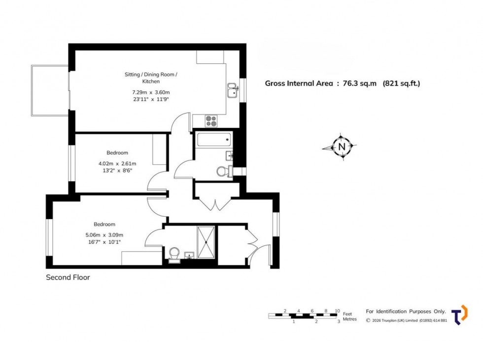 Floorplan for Baxley Court, Dunton Green, Sevenoaks
