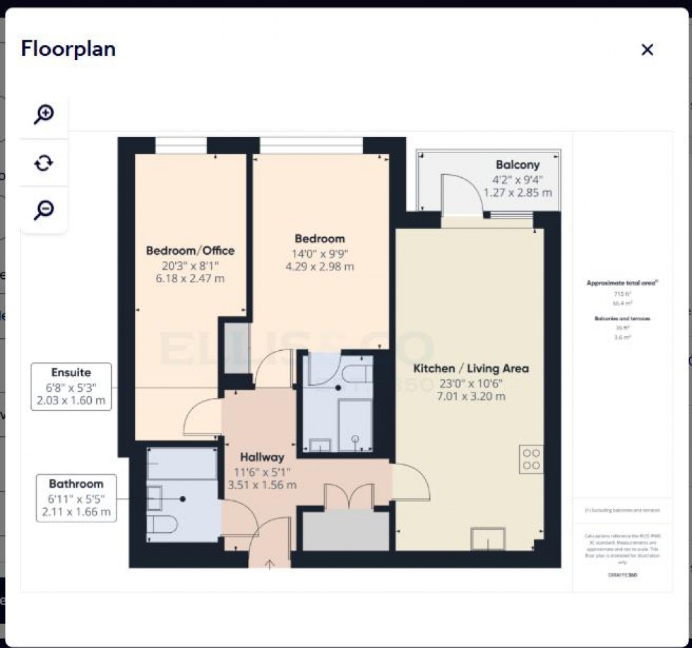 Floorplan for Azure Court, Sovereign Way, Tonbridge